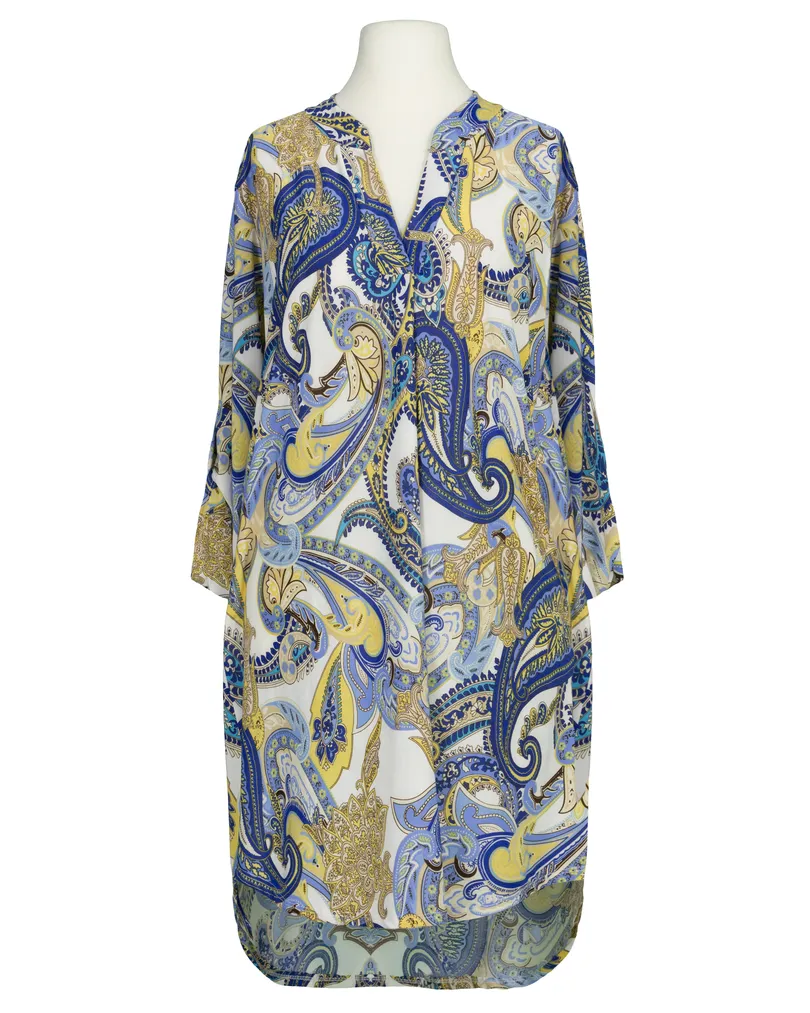 Jersey Tunika Paisley in blau von Made in Italy