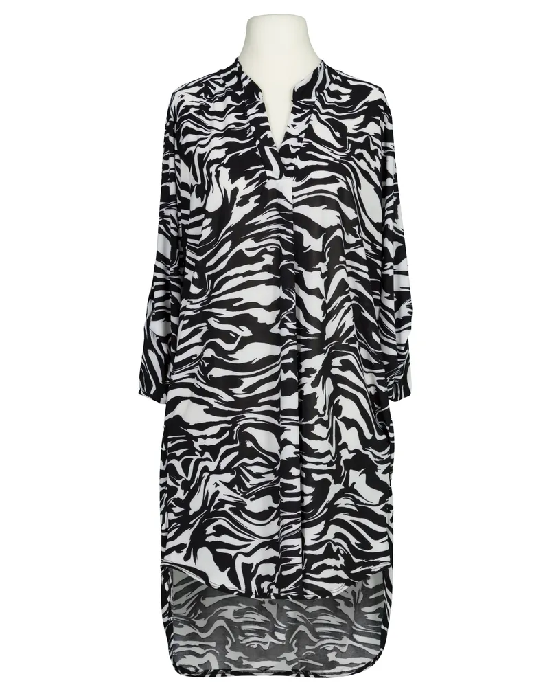 Jersey Tunika Zebramuster in schwarz von Made in Italy