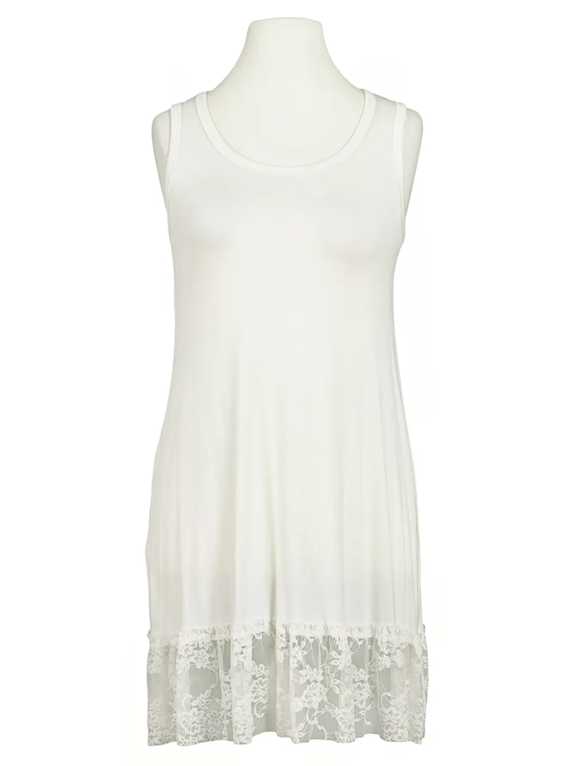Jersey Unterkleid mit Spitze in  milchwei� von Pression (Bild 1)