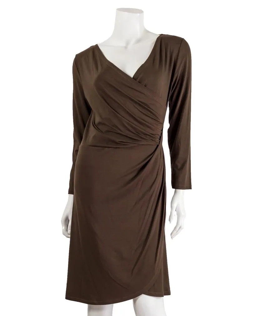 Jerseykleid Wickeloptik in  braun von RESTART (Bild 1)
