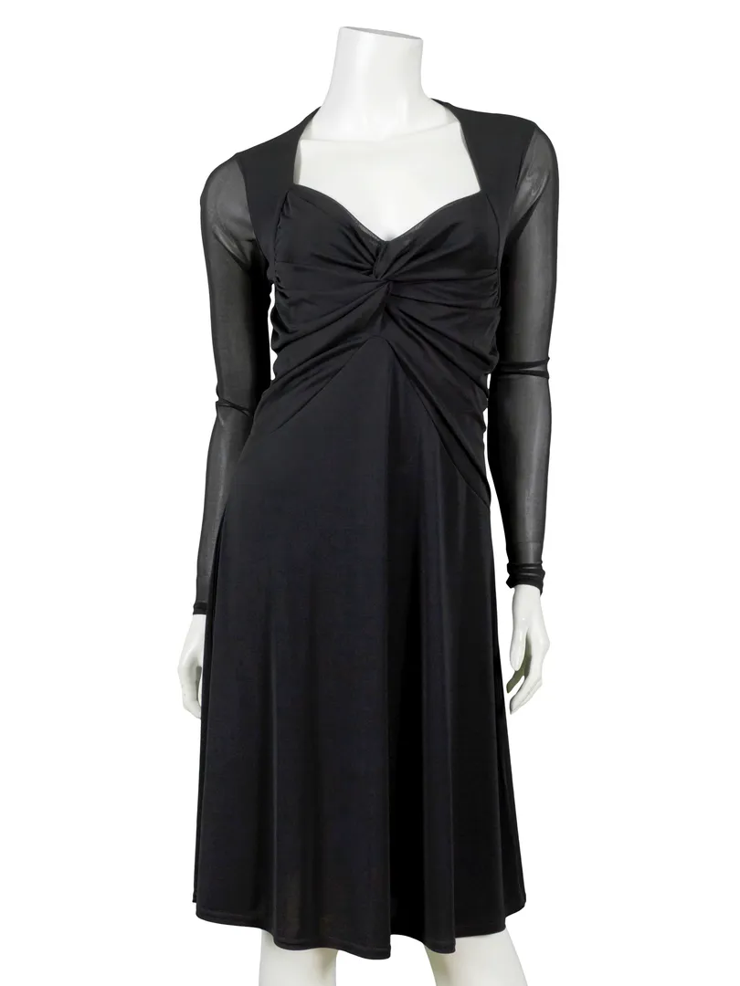 Jerseykleid Wickeloptik in  schwarz von esperance Paris (Bild 1)
