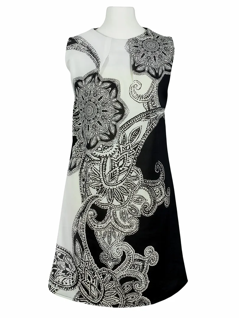 Jerseykleid Ornament Print in  schwarz von Diana (Bild 1)