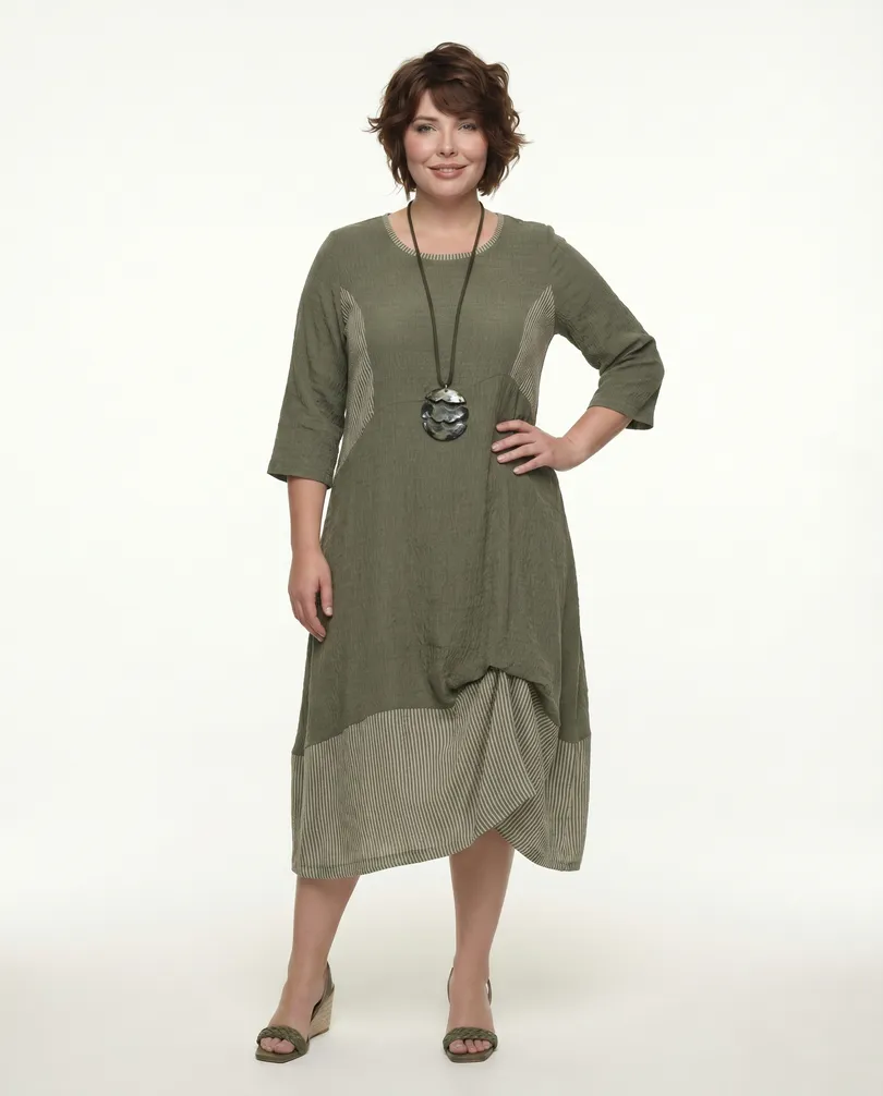 Jerseykleid A-Linie in  oliv von Zedd (Bild 2)