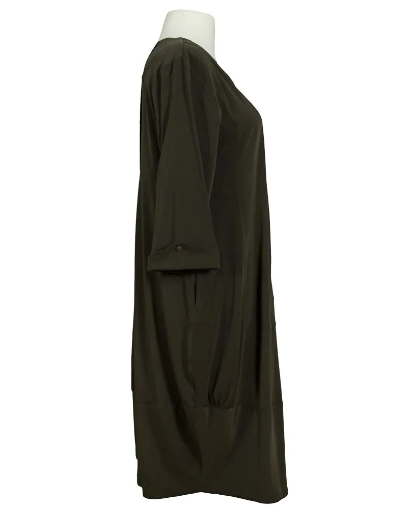 Jerseykleid Ballonform in  oliv von Zedd (Bild 3)