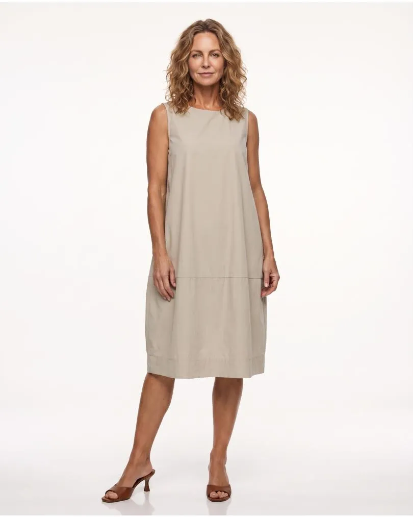 Jerseykleid Ballonschnitt in  beige von Made in Italy (Bild 3)