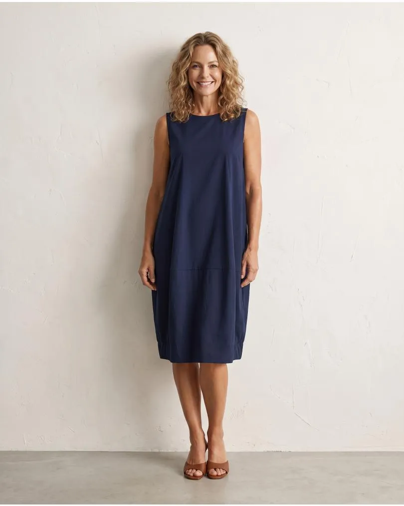 Jerseykleid Ballonschnitt in  blau von Made in Italy (Bild 5)