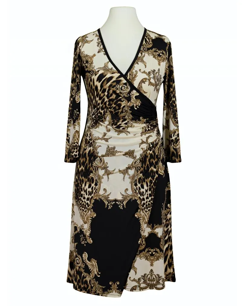 Jerseykleid Wickeloptik in  schwarz von Tessuto Milano (Bild 1)