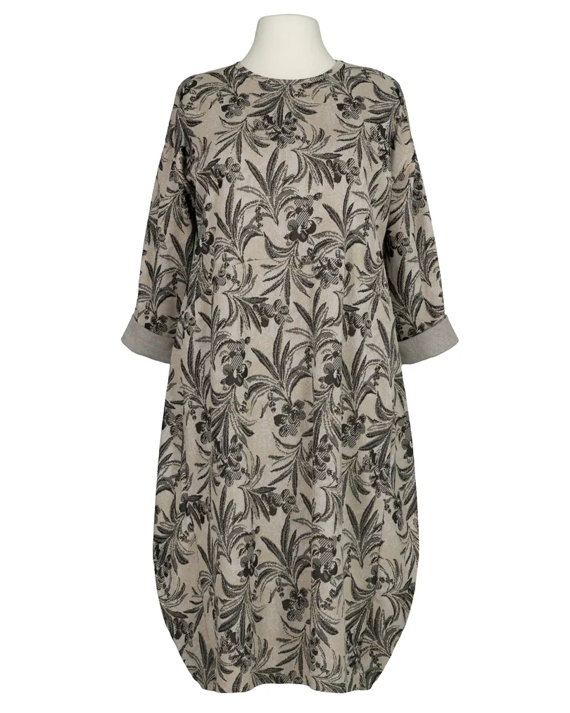 Jerseykleid Floral in beige von Made in Italy