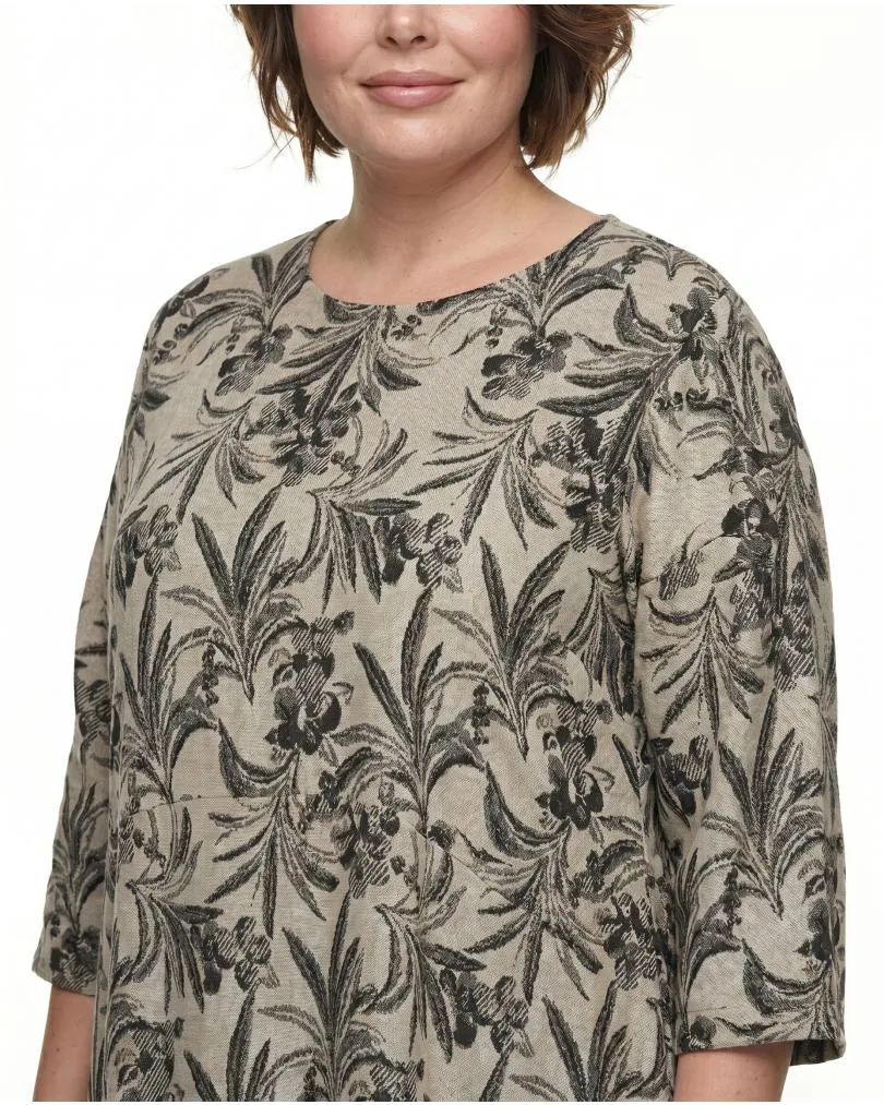 Jerseykleid Floral in  beige von Made in Italy (Bild 4)