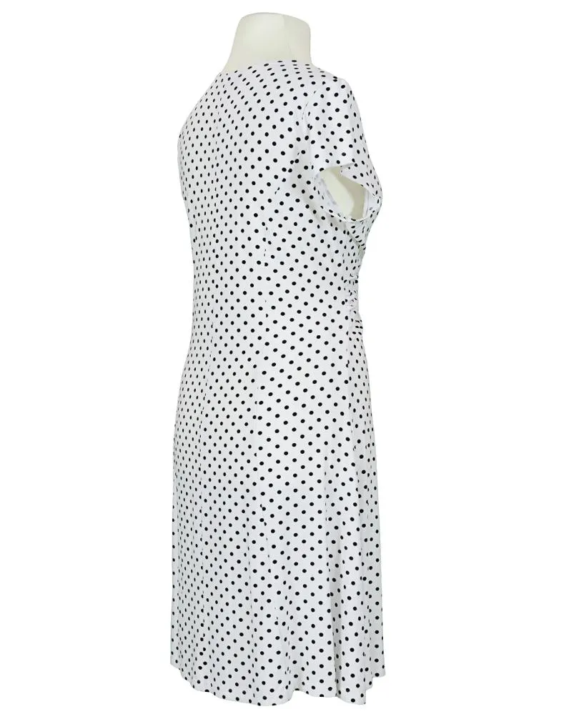Jerseykleid mit Punkten in  wei� von Dream Fashion (Bild 2)