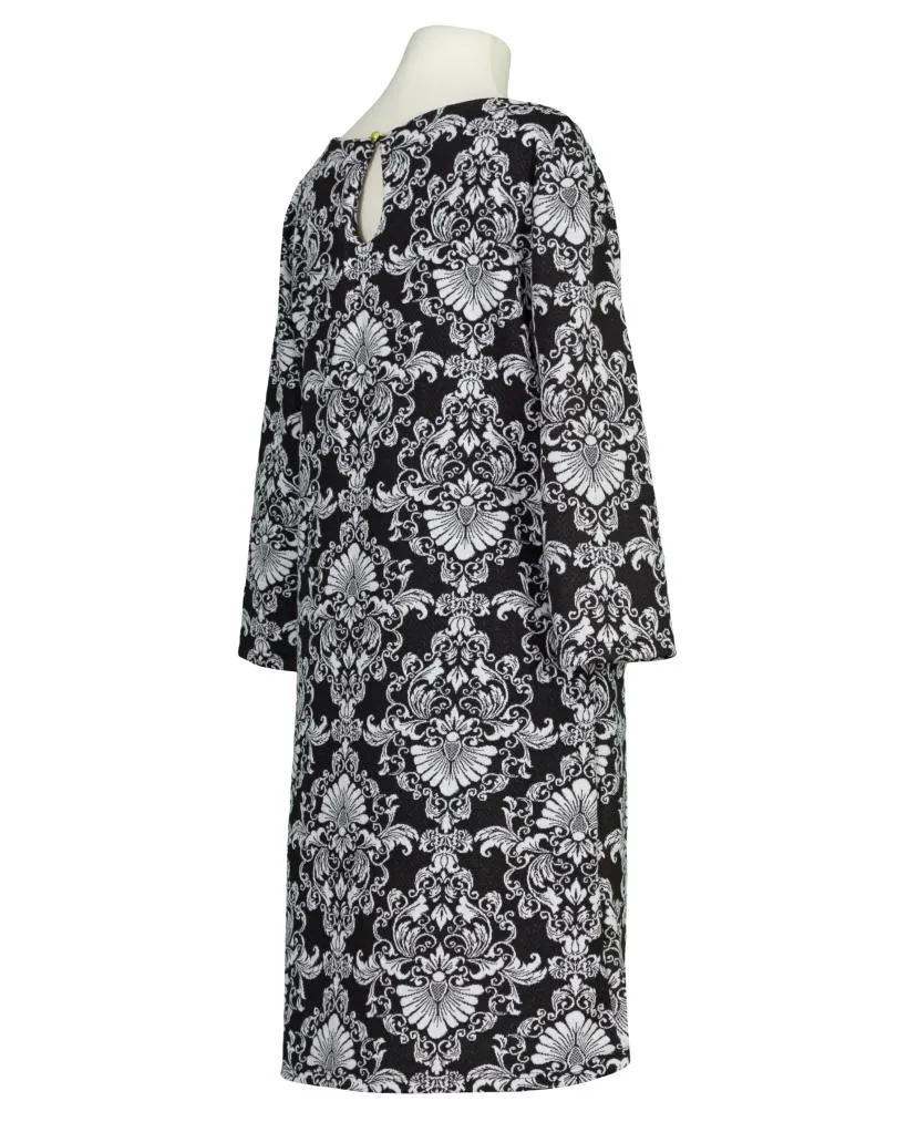 Jerseykleid Ornamentmuster in  schwarz von Diana (Bild 2)