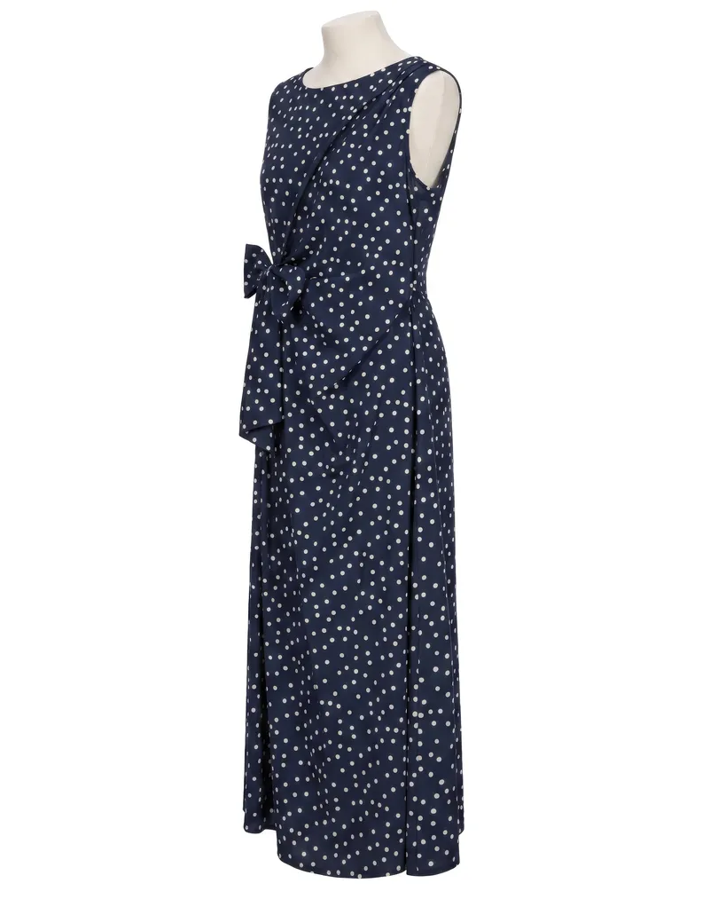 Jerseykleid Punkte in  blau von Made in Italy (Bild 2)
