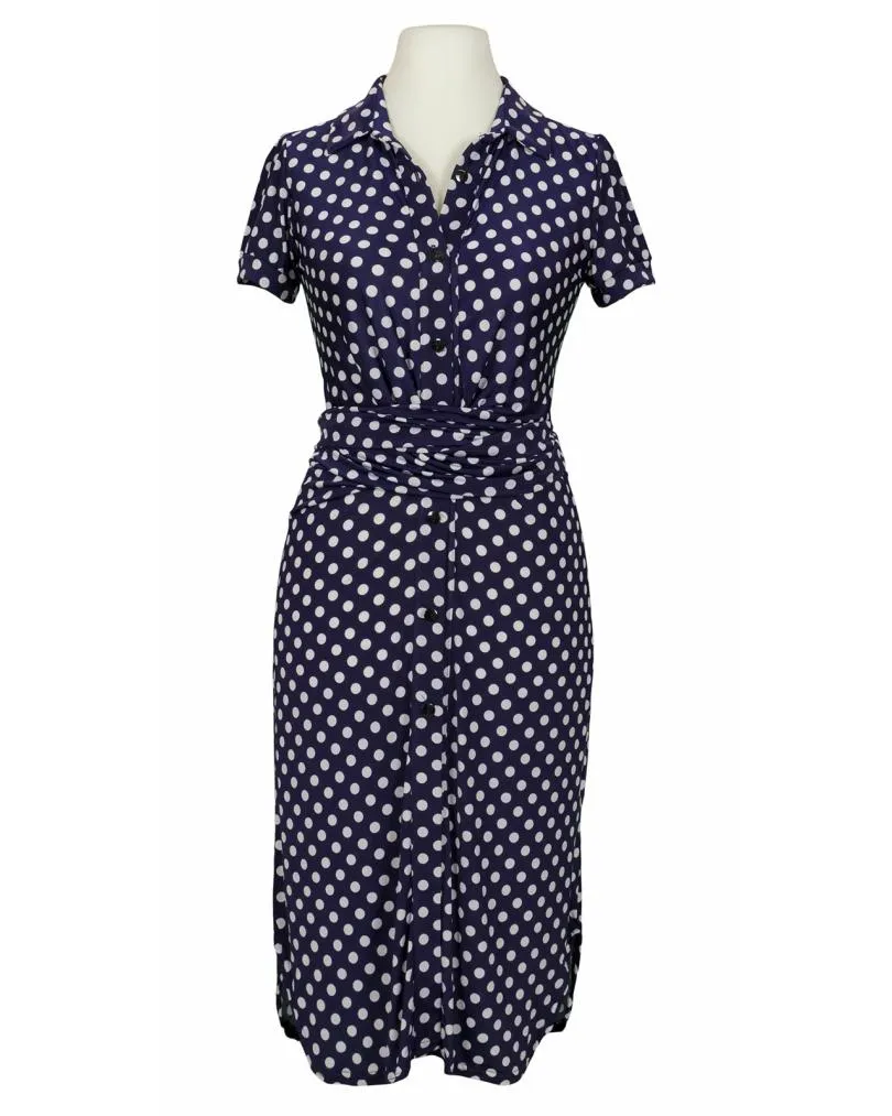 Jerseykleid Punkte in  dunkelblau von Fifilles Paris (Bild 1)