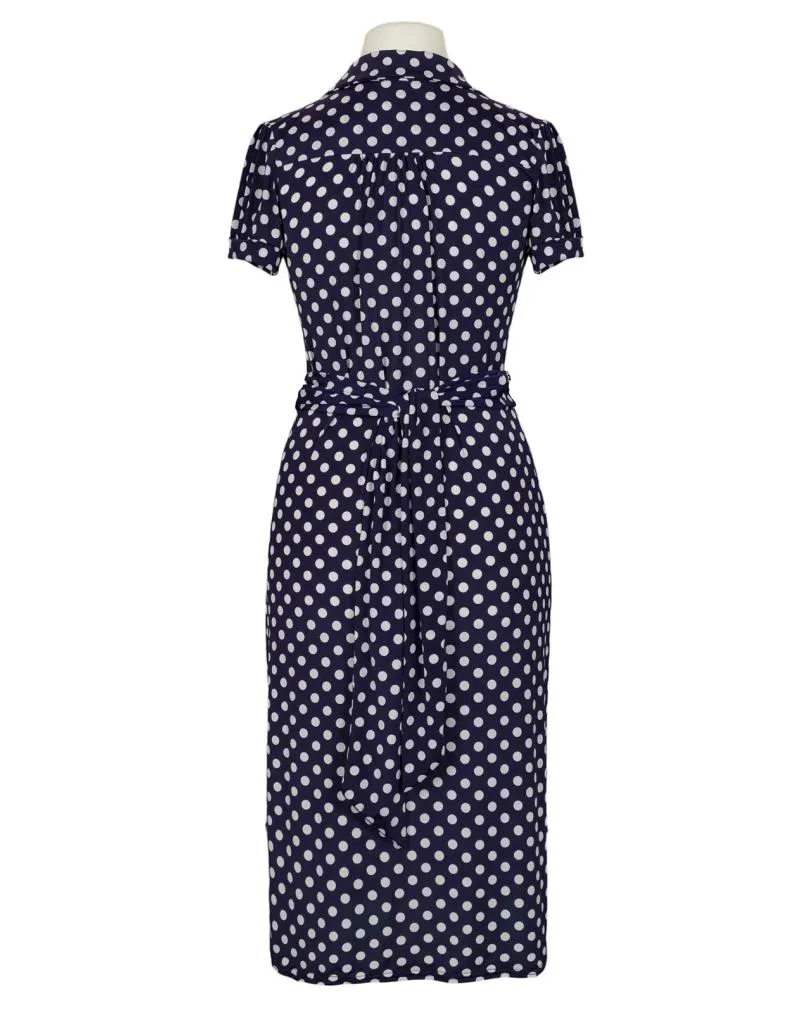 Jerseykleid Punkte in  dunkelblau von Fifilles Paris (Bild 2)