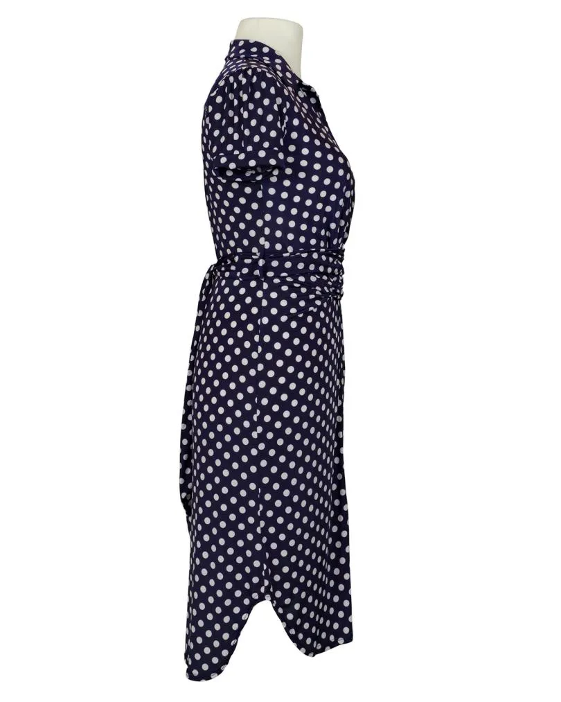 Jerseykleid Punkte in  dunkelblau von Fifilles Paris (Bild 3)