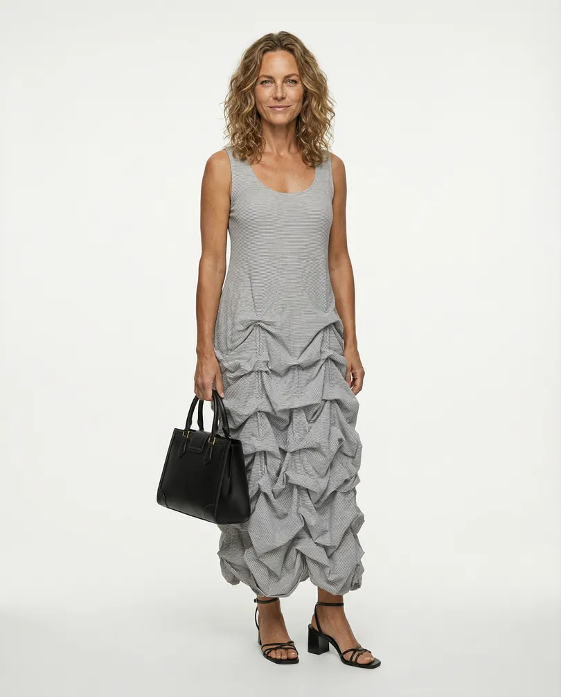 Jerseykleid Raffung in  wei� von FASHION (Bild 2)