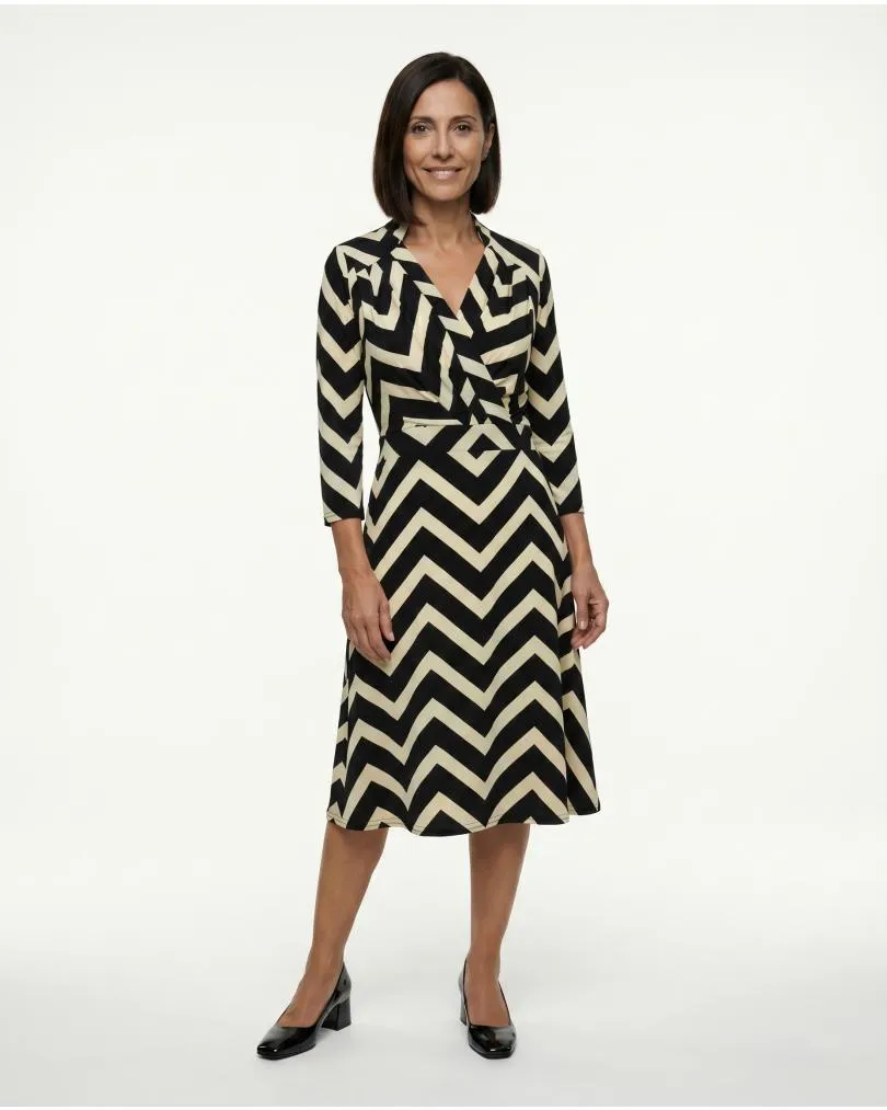 Jerseykleid Streifen in  schwarz von Fifilles Paris (Bild 3)
