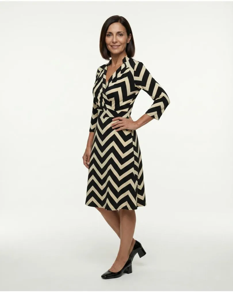 Jerseykleid Streifen in  schwarz von Fifilles Paris (Bild 4)