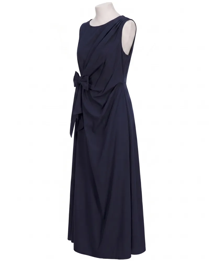 Jerseykleid Wickeloptik in  blau von Made in Italy (Bild 2)