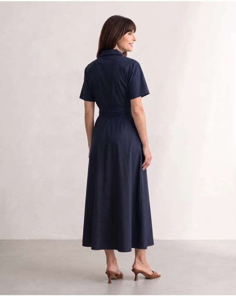 Jerseykleid Wickeloptik in  blau von Sarah (Bild 4)