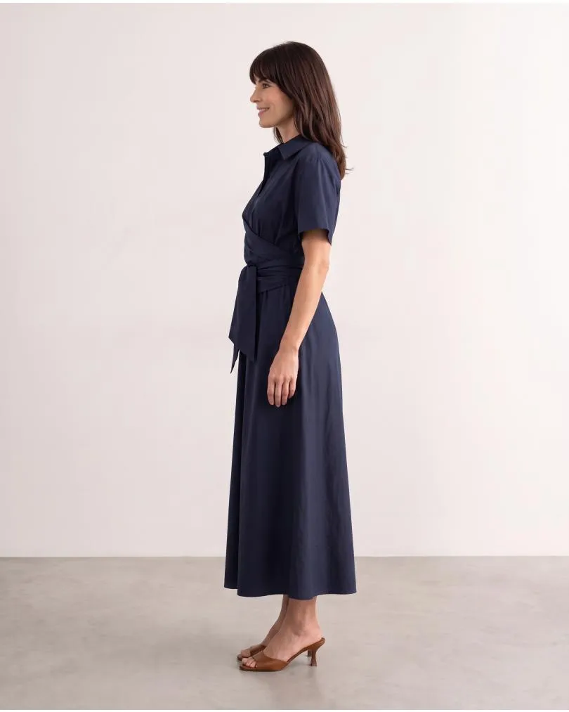 Jerseykleid Wickeloptik in  blau von Sarah (Bild 5)