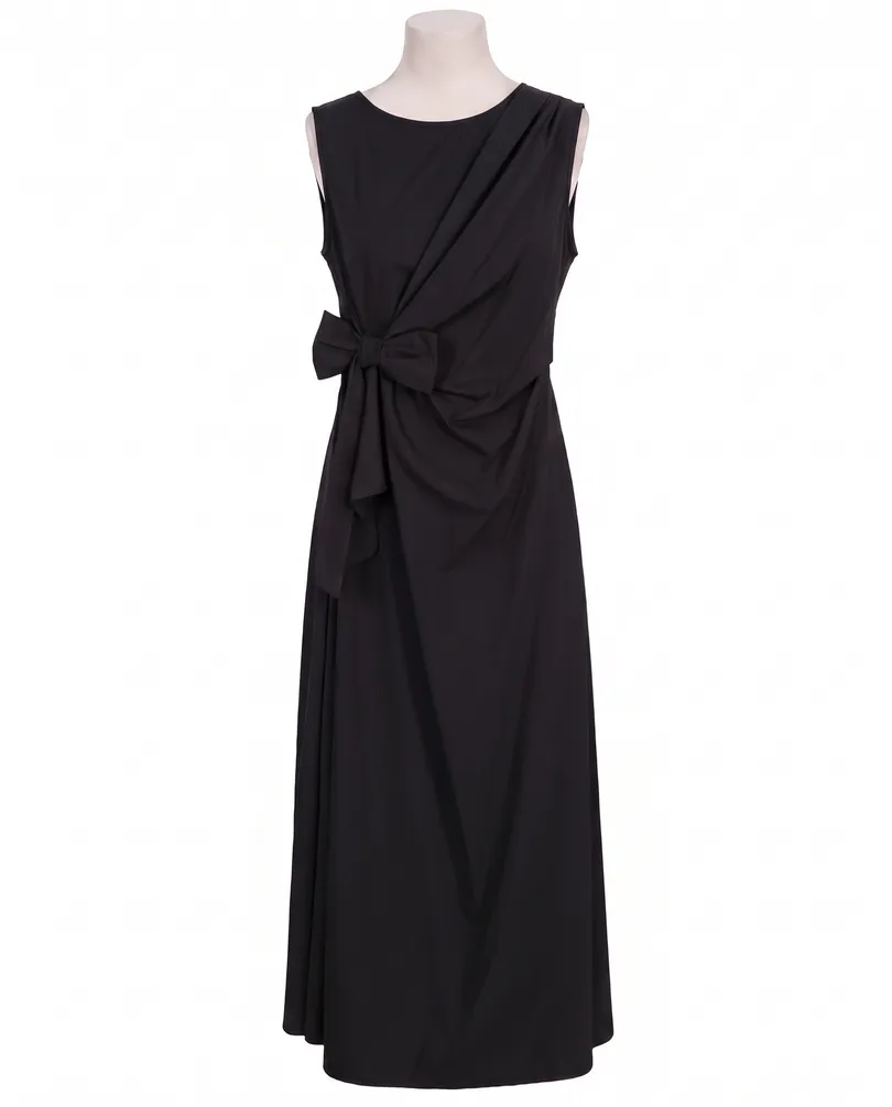 Jerseykleid Wickeloptik in  schwarz von Made in Italy (Bild 1)