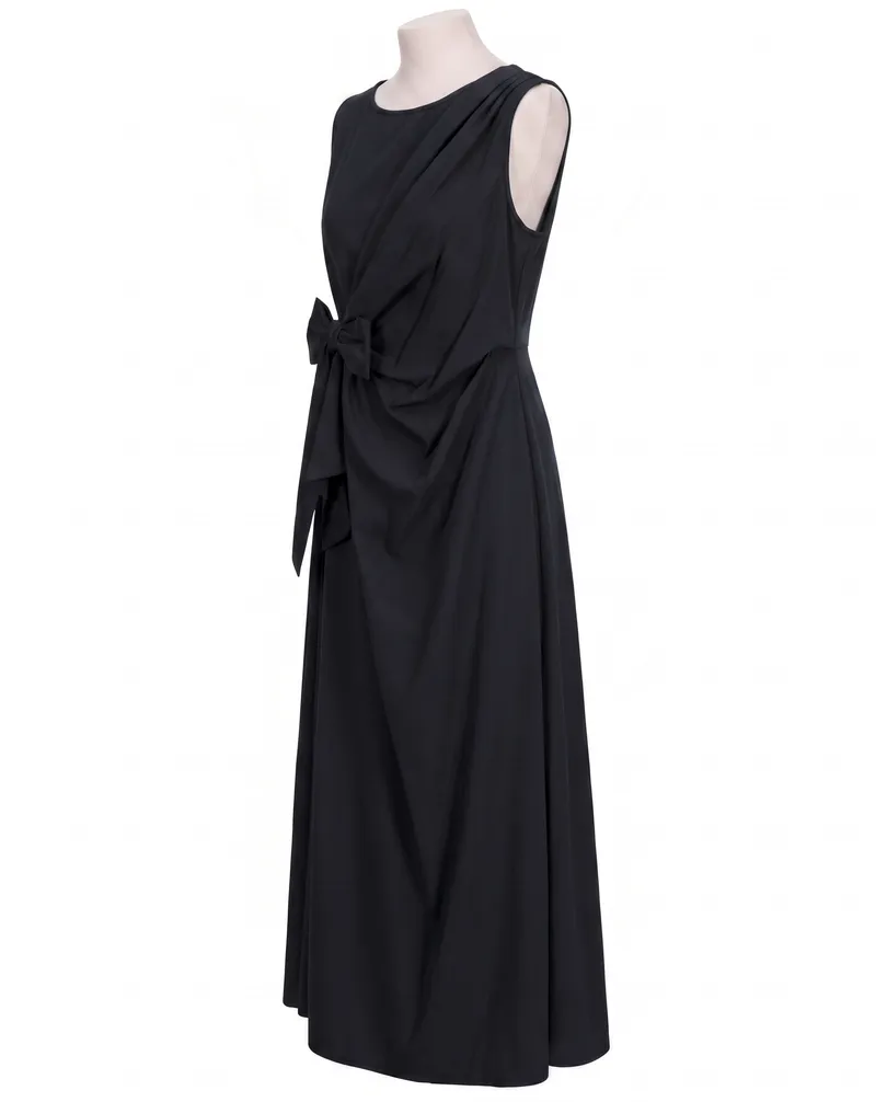 Jerseykleid Wickeloptik in  schwarz von Made in Italy (Bild 2)