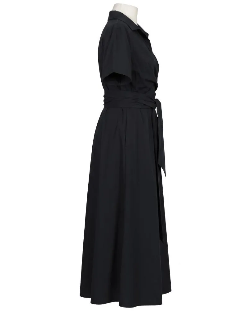 Jerseykleid Wickeloptik in  schwarz von Made in Italy (Bild 2)
