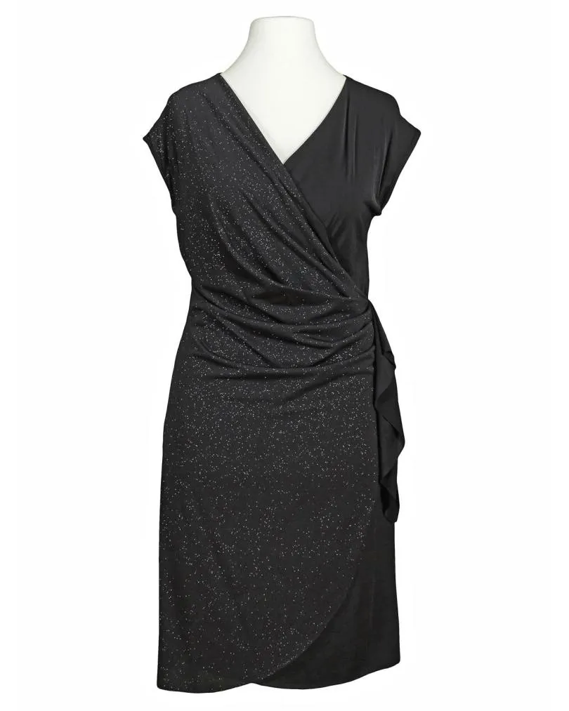 Jerseykleid Wickeloptik in  schwarz von esperance Paris (Bild 1)
