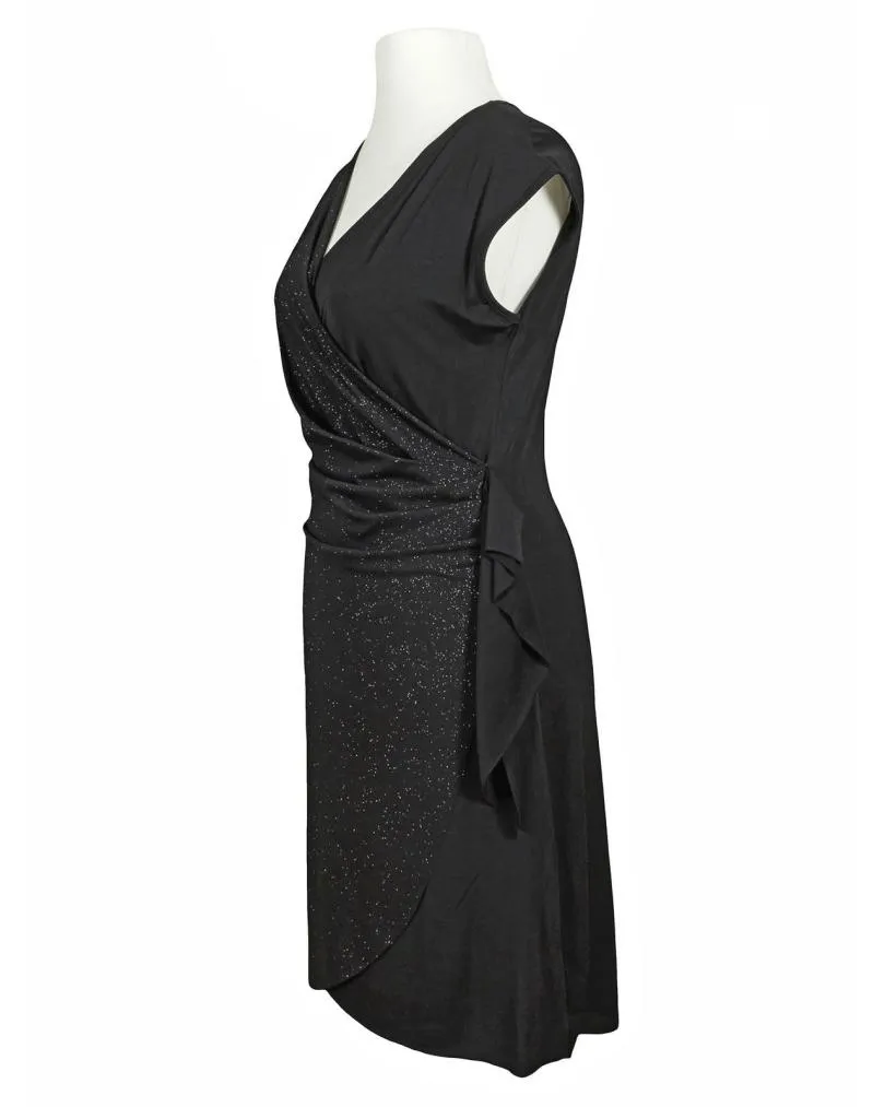 Jerseykleid Wickeloptik in  schwarz von esperance Paris (Bild 2)