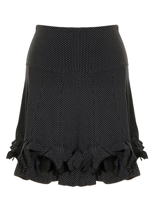 Rock Baumwolle mit Punkten in  schwarz von FASHION (Bild 1)