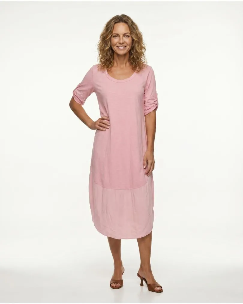 Kleid Baumwolle in  rosa von Be One (Bild 1)