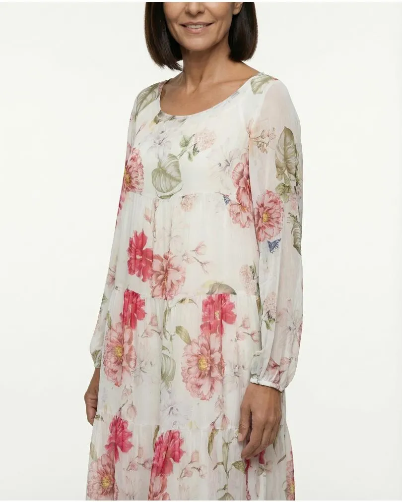 Kleid 2-tlg. mit Seide in  wei� von Made in Italy (Bild 6)