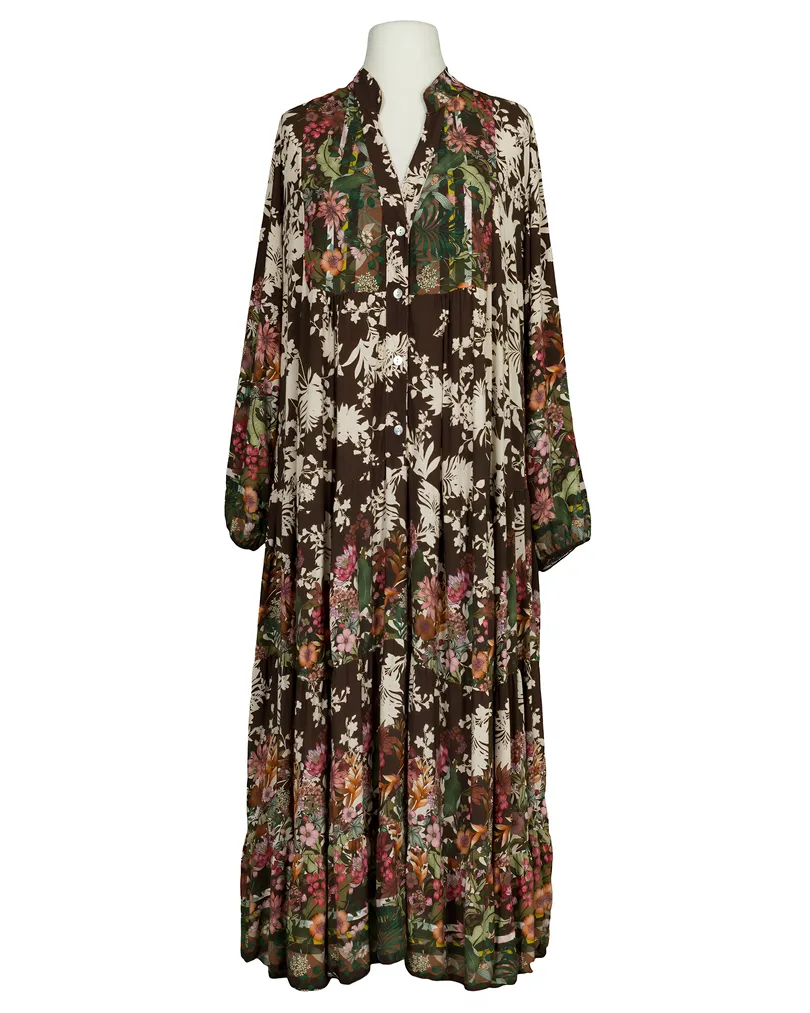 Kleid A-Linie Floral in  braun von H. Trend (Bild 1)
