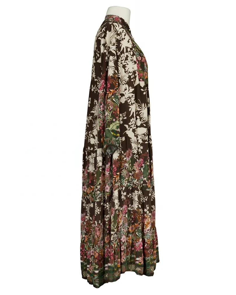 Kleid A-Linie Floral in  braun von H. Trend (Bild 2)