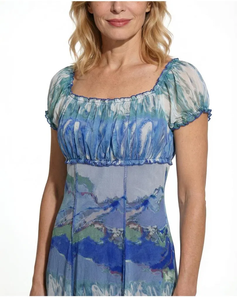 Kleid A-Linie mit Print in  aqua von Lulu H (Bild 3)