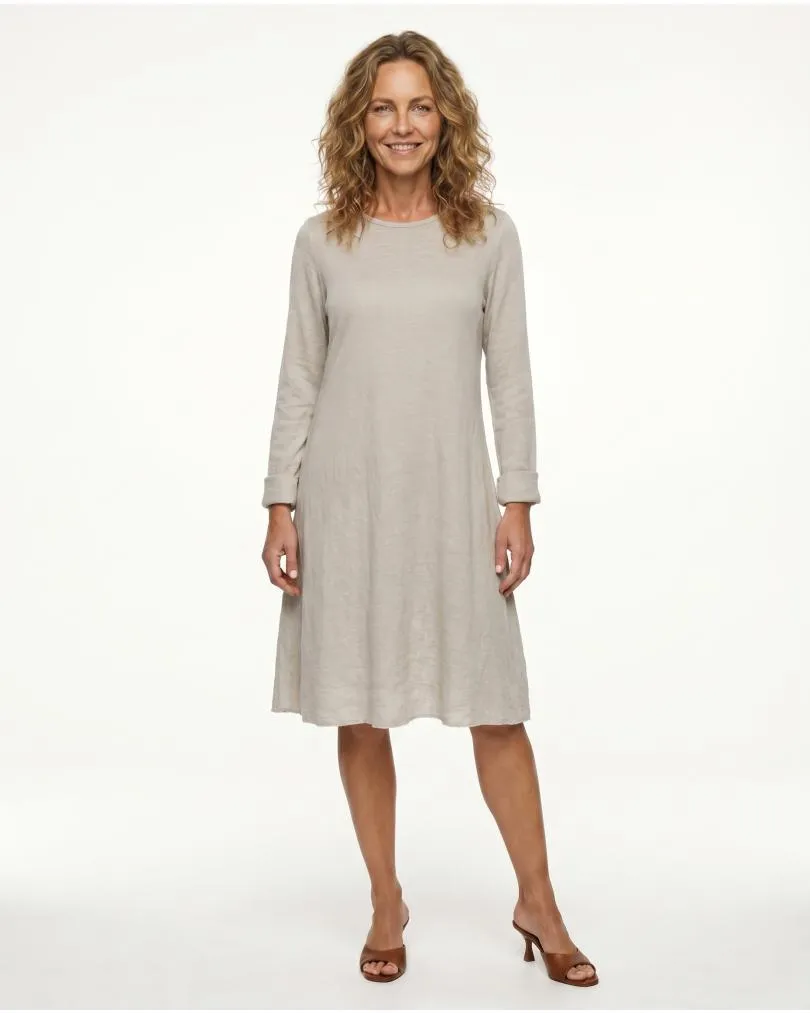 Kleid A-Linie mit Viskose in  beige von Diana (Bild 2)