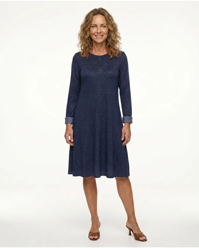 Kleid A-Linie mit Viskose in  blau von Diana (Bild 2)