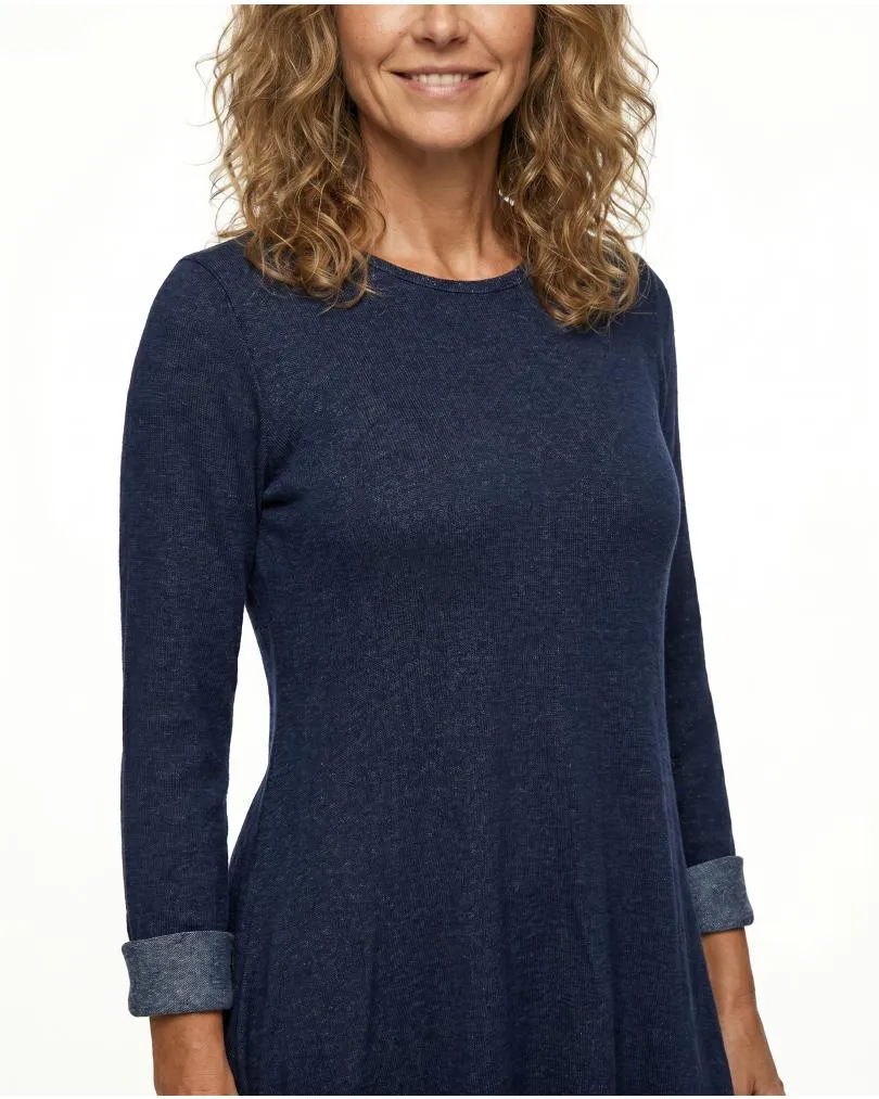 Kleid A-Linie mit Viskose in  blau von Diana (Bild 3)