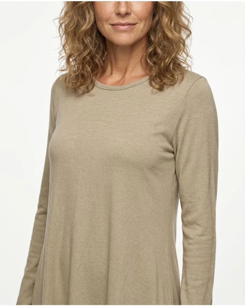 Kleid A-Linie mit Viskose in  karamell von Diana (Bild 5)