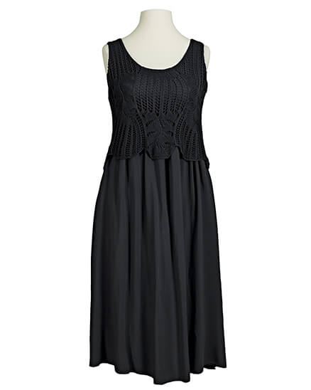Kleid Ajourstrick in schwarz von Spaziodonna