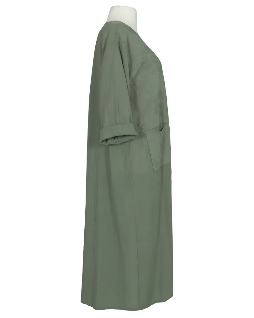 Kleid mit Stickerei in  salbei von Made in Italy (Bild 2)