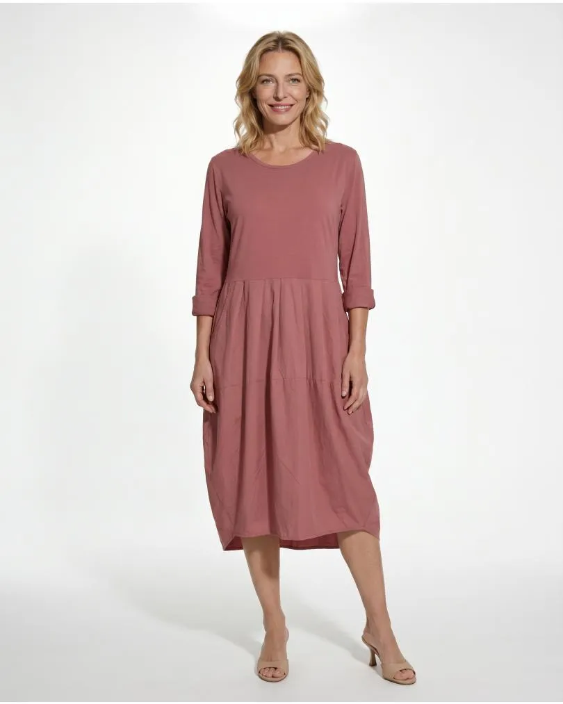 Kleid Ballon Linie in  ziegelrot von Spaziodonna (Bild 4)