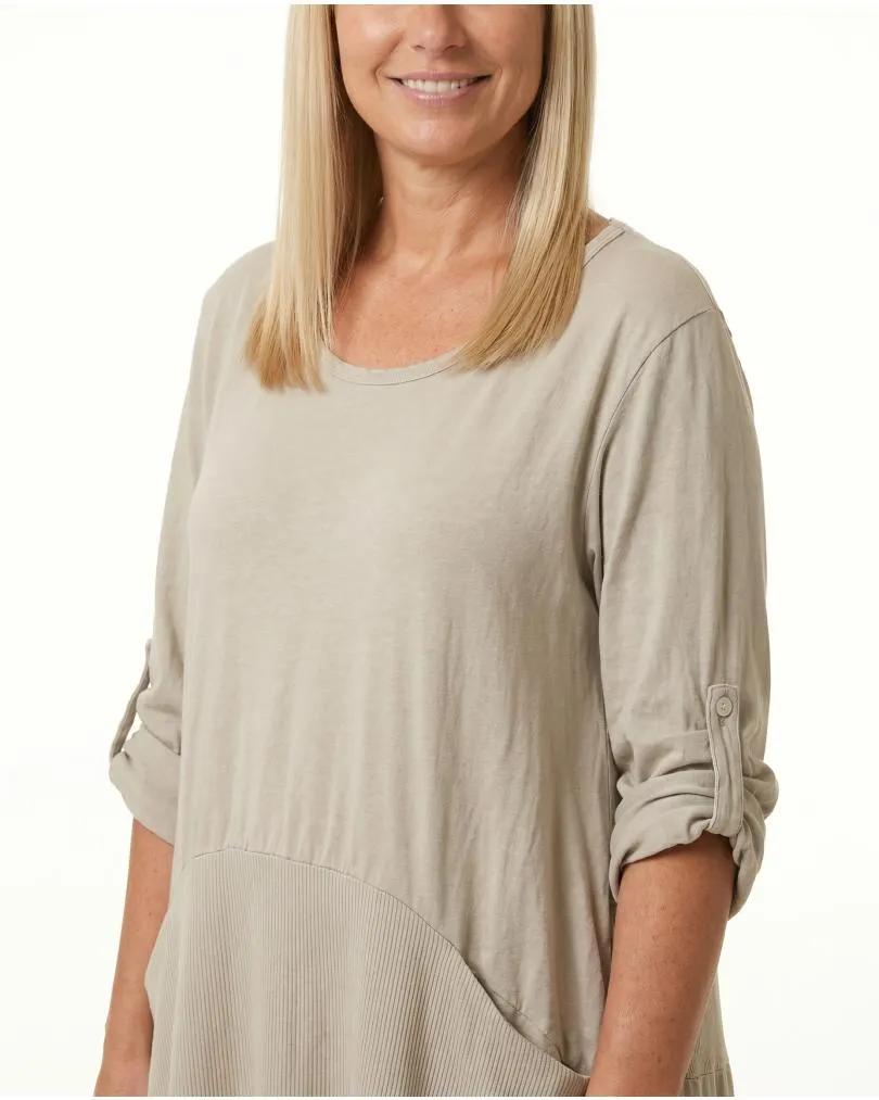 Kleid Ballonschnitt in  beige von Spaziodonna (Bild 4)