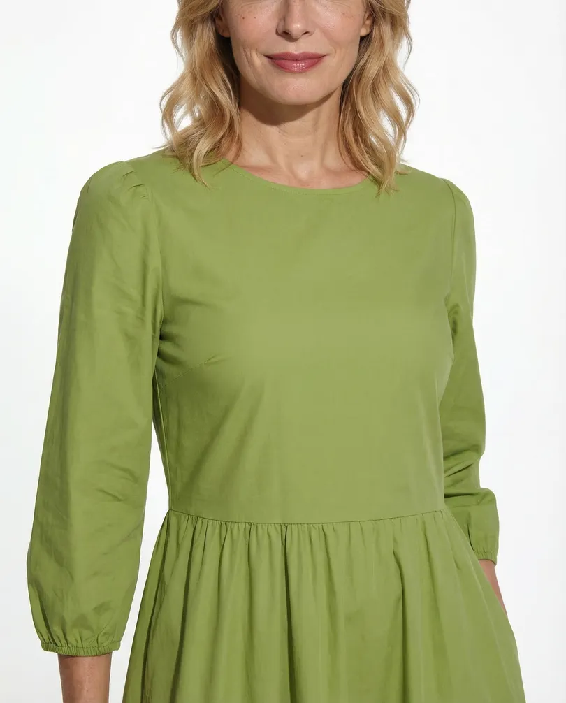 Kleid Baumwolle in  apfelgr�n von Made in Italy (Bild 4)