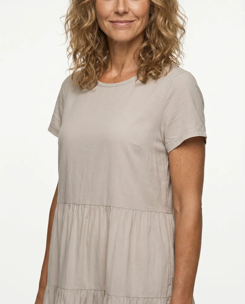 Kleid Baumwolle in  beige von Wendy (Bild 5)