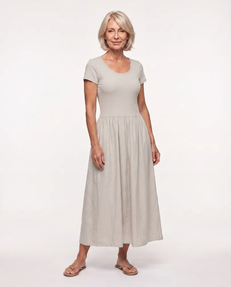Kleid Baumwolle in  beige von Selected Touch (Bild 3)