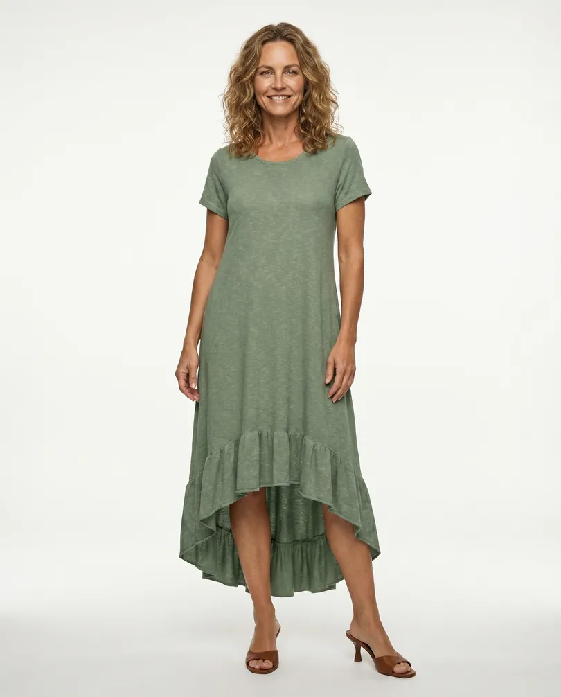 Kleid Baumwolle in  khaki von Esvivid (Bild 3)