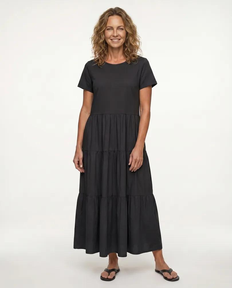 Kleid Baumwolle in  schwarz von Wendy (Bild 3)