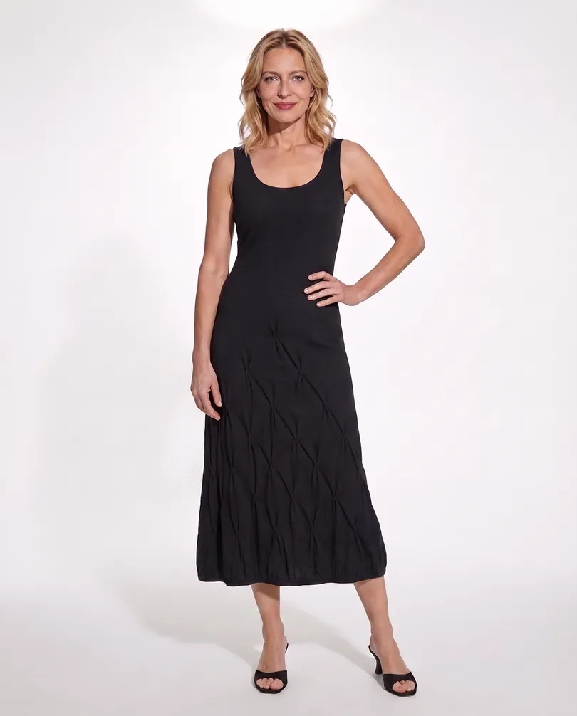 Kleid Baumwolle in  schwarz von FASHION (Bild 3)